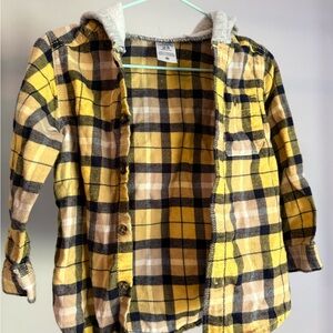 Carter's Yellow and Black Button Down Shirt